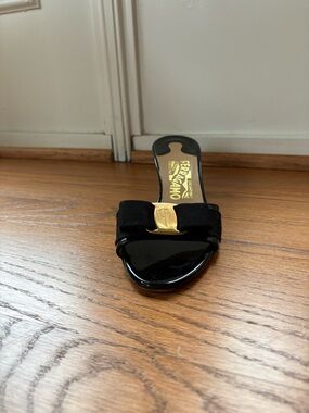 Salvatore Ferragamo Black Women's Dress Heels - Classic Open-Toe Pumps